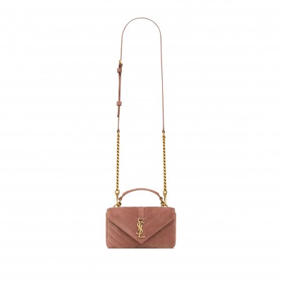 YSL COLLEGE MINI IN SUEDE 7794301U8275922 (20*13*3cm)